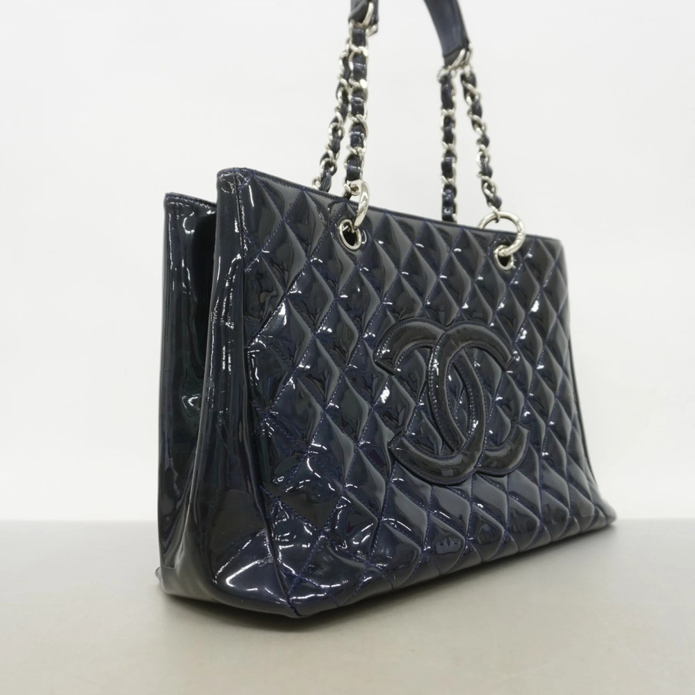 CHANEL Blue Leather Tote Bag - Picture 2 of 11